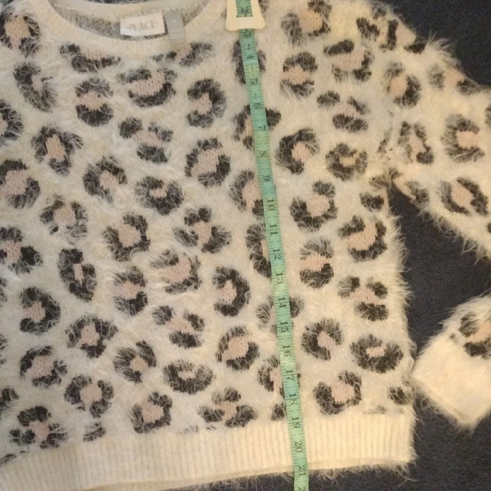 The Children's Place Cream and Black Fuzzy Sweater - Picture 8 of 8